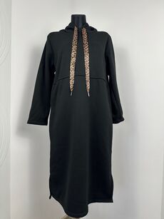 MADE IN ITALY Sukienka Dresowa Czarna